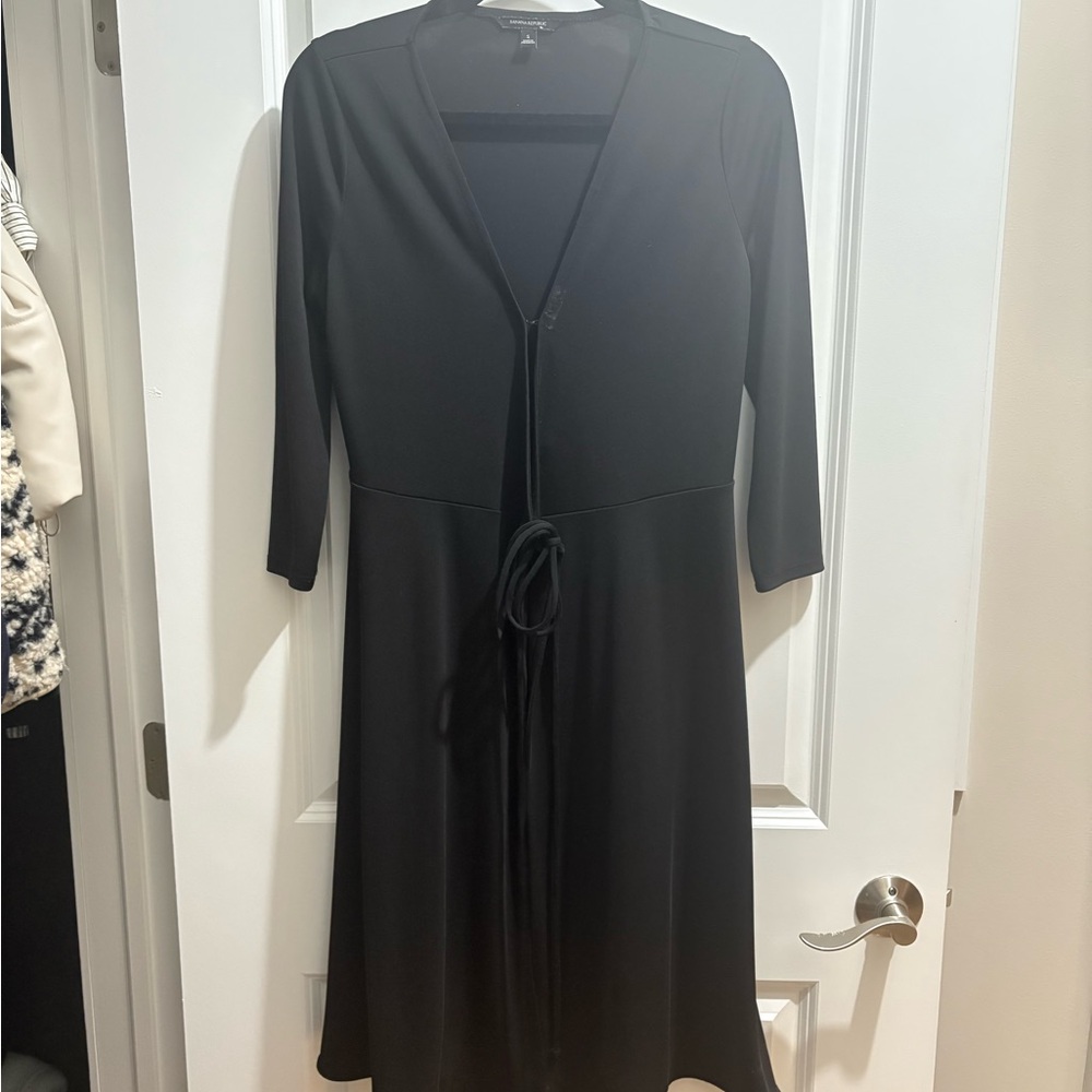 Banana Republic Black Long Sleeve Dress